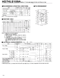 Datasheet HD74LS109A manufacturer Hitachi